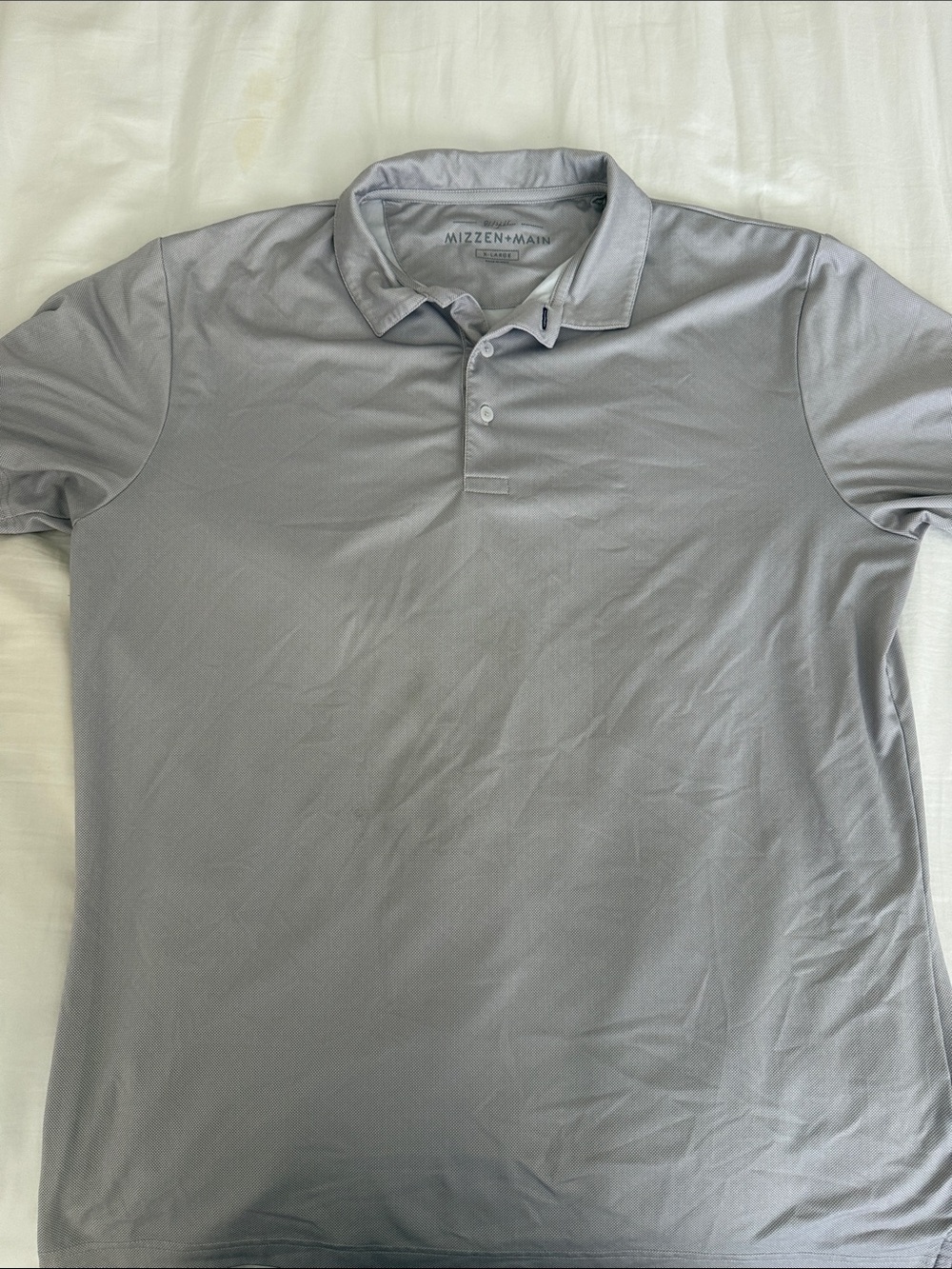Mizzen+Main Light Gray Performance Polo